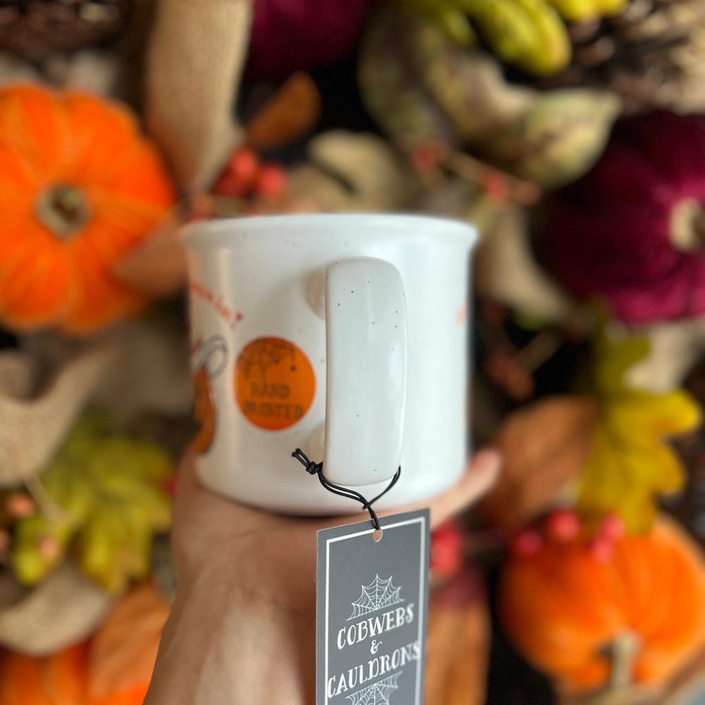 ✨NEW🎃Cobwebs and Cauldrons Cowboy Jack o Lantern Howdy Pumpkin Mug🤠 - Picture 3 of 6